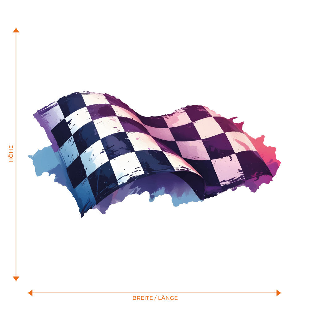 Wehende Rennflagge