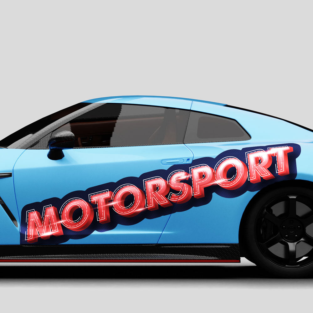 Leuchtender Motorsport Text