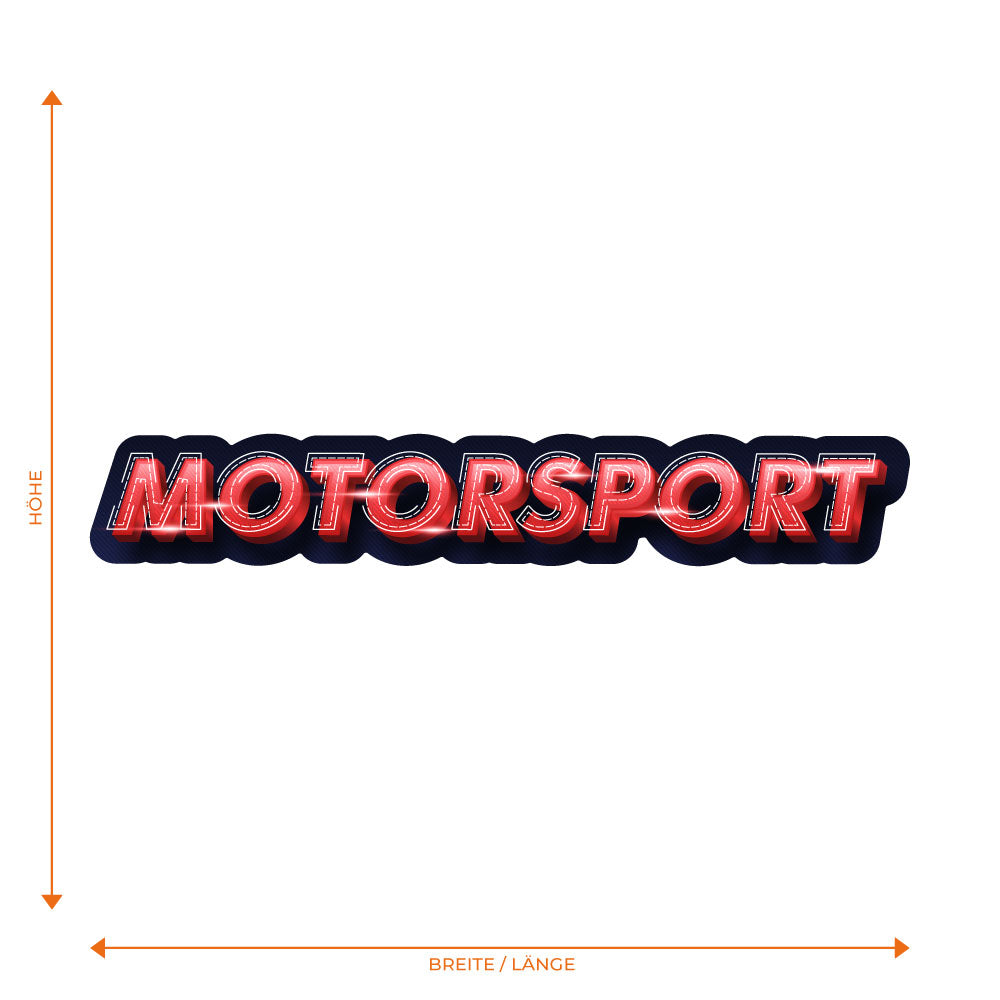 Leuchtender Motorsport Text