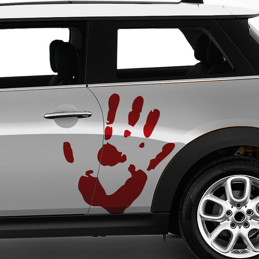 Blutige Hand Folienschnitt Fahrzeugaufkleber mit Farbauswahl und in Wunschgröße von STICKYHUGO