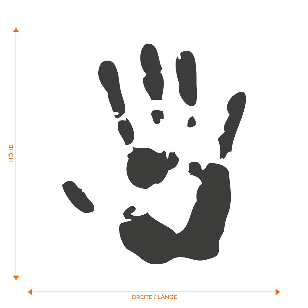 Blutige Hand Folienschnitt Fahrzeugaufkleber mit Farbauswahl und in Wunschgröße von STICKYHUGO