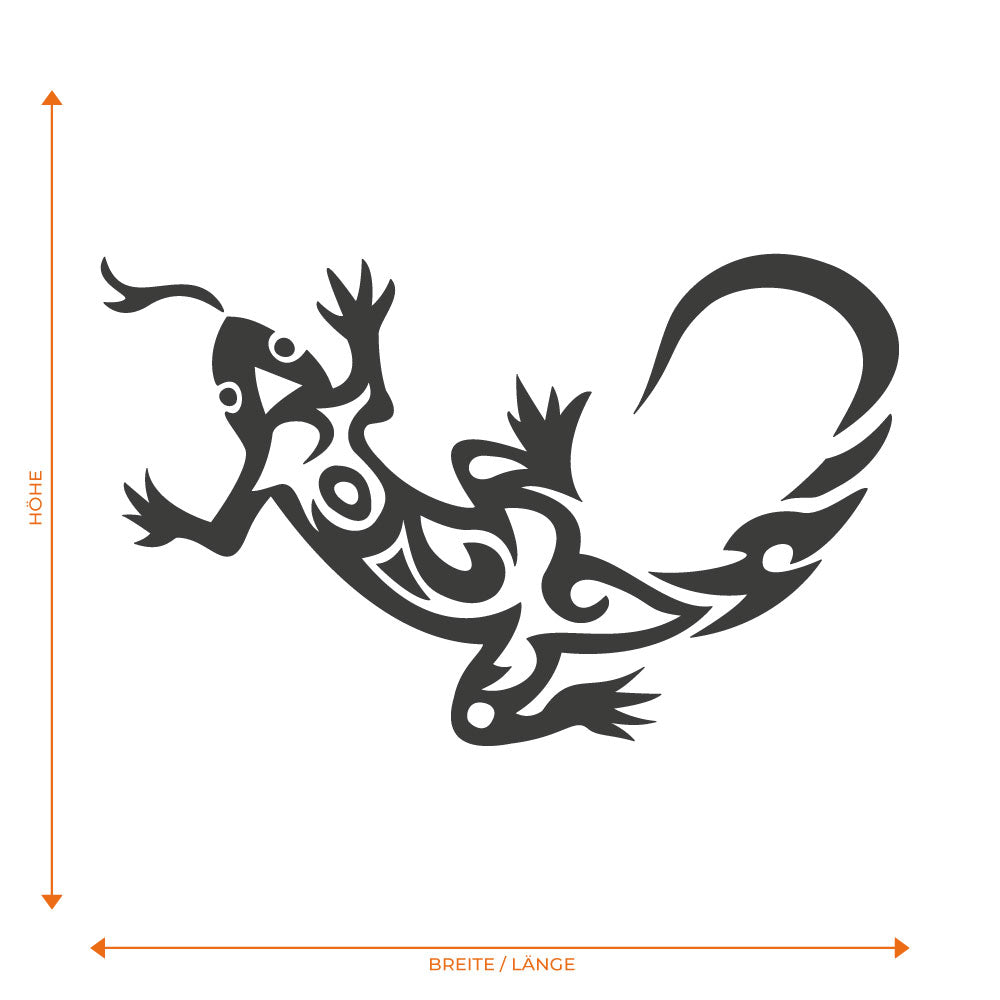 Tribal Salamander Folienschnitt Fahrzeugaufkleber mit Farbauswahl und in Wunschgröße von STICKYHUGO