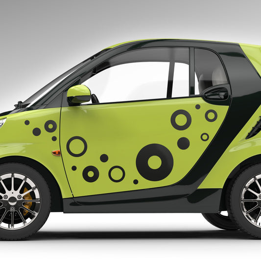 Retro Dots Folienschnitt Fahrzeugaufkleber mit Farbauswahl und in Wunschgröße von STICKYHUGO
