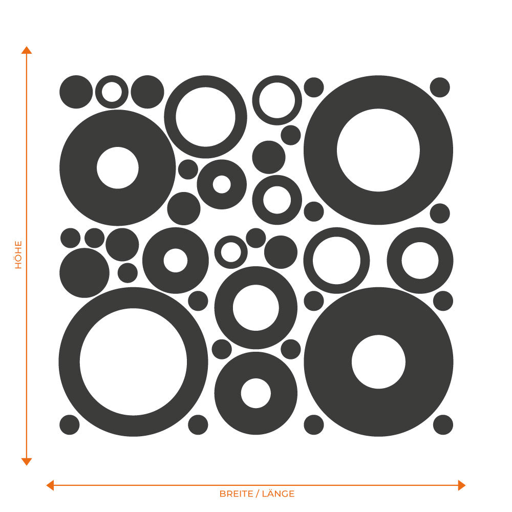 Retro Dots Folienschnitt Fahrzeugaufkleber mit Farbauswahl und in Wunschgröße von STICKYHUGO