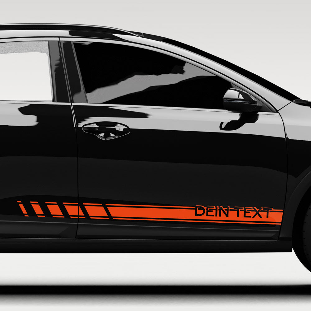 Schattierte auslaufende Seitenstreifen