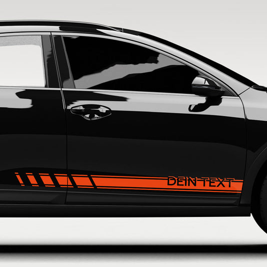 Schattierte auslaufende Seitenstreifen