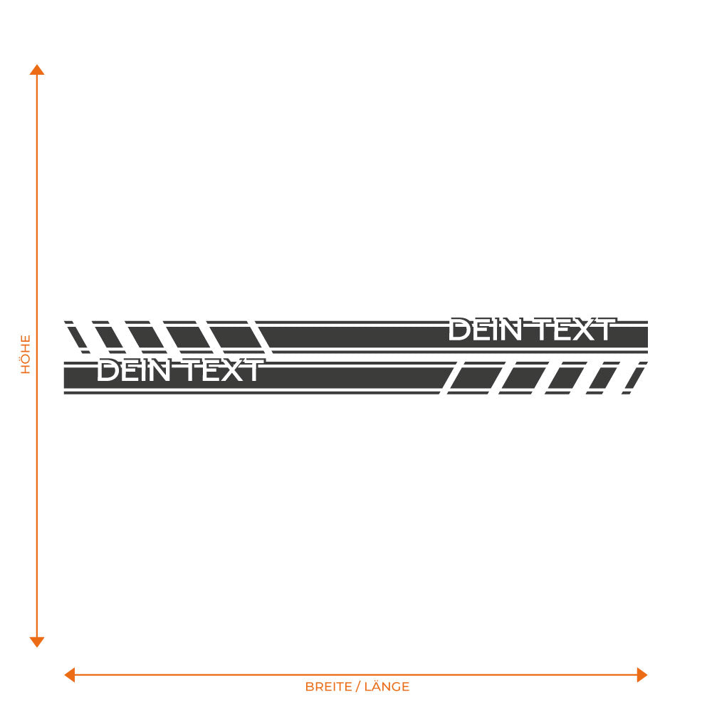Schattierte auslaufende Seitenstreifen