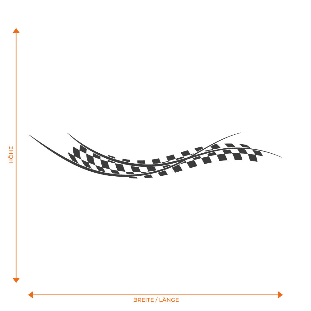 Geschwungene Linien & Rennflagge