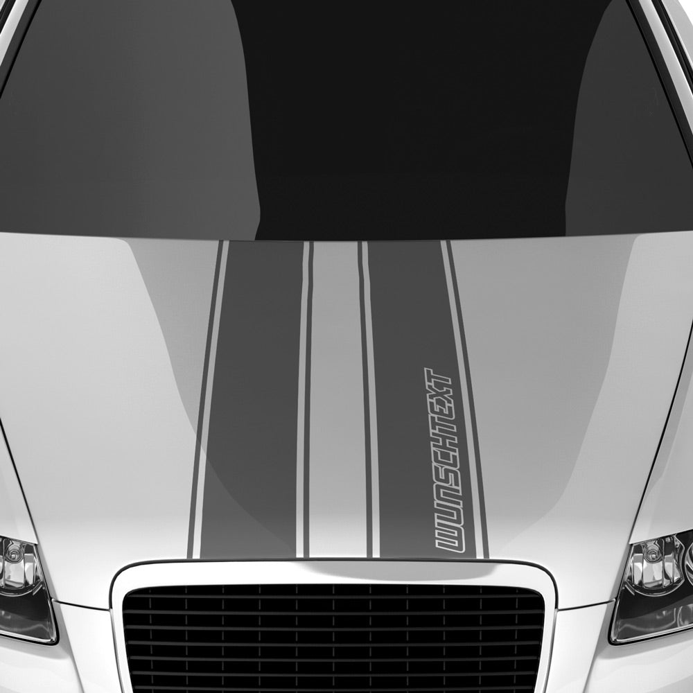 Klassische Rennstreifen mit Text