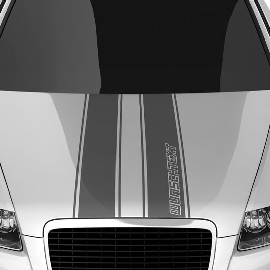 Klassische Rennstreifen mit Text