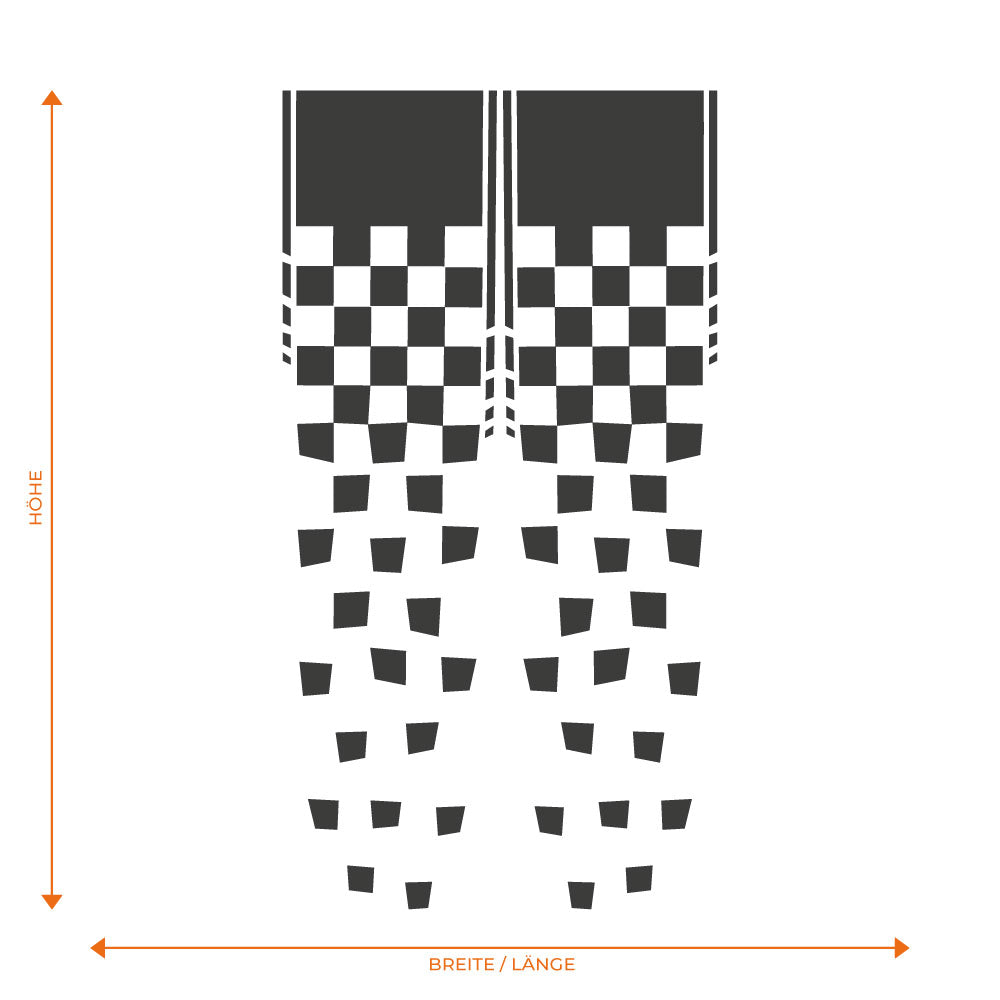 Flaggen Rennstreifen