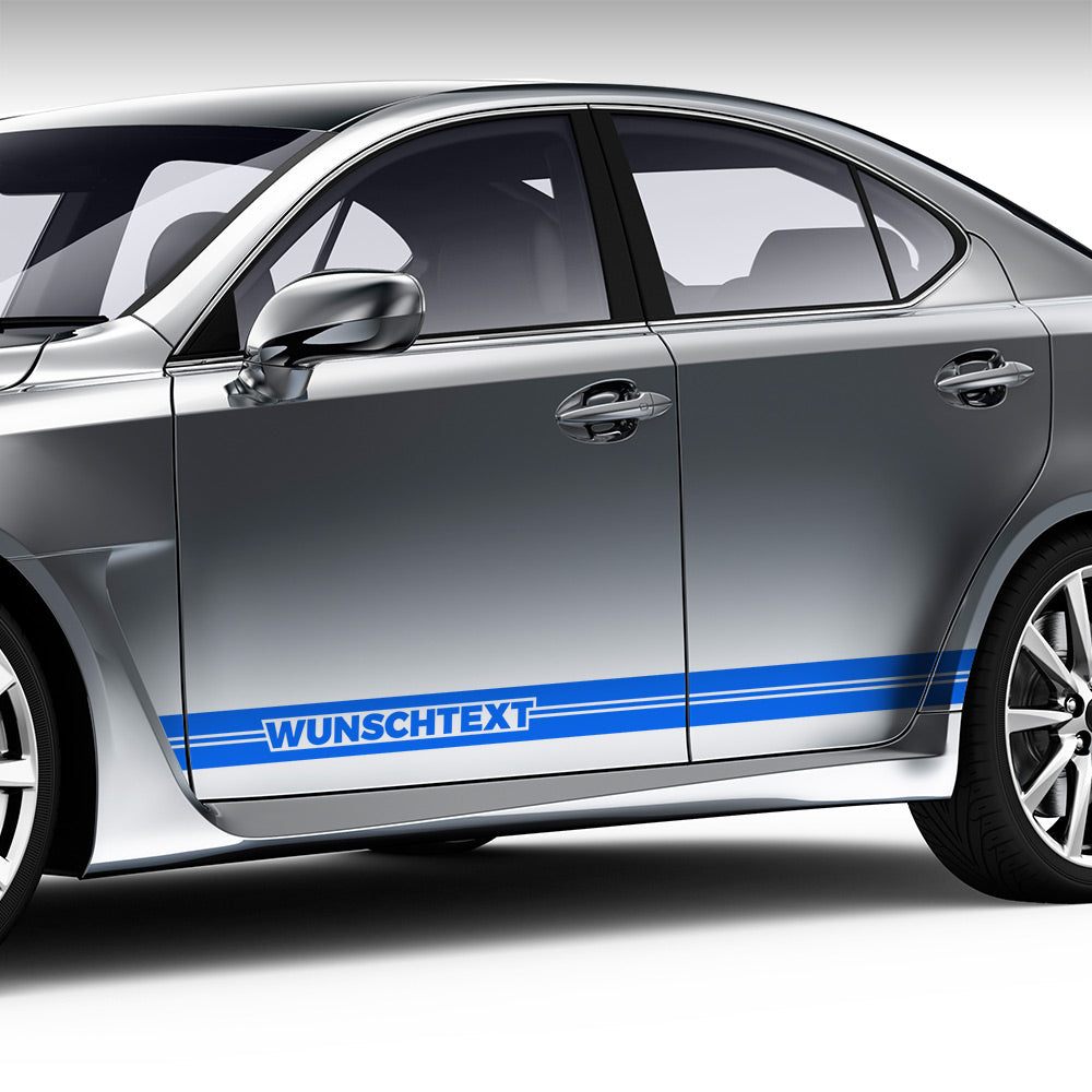 Drei Linien Seitenstreifen