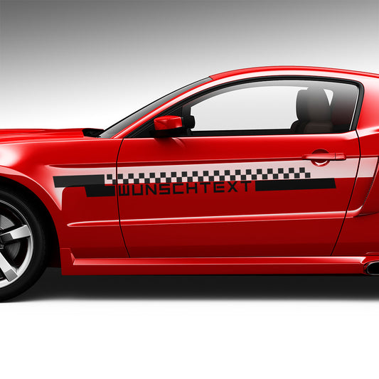 Rennflagge Seitenstreifen