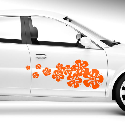 Blumen Formation Folienschnitt Fahrzeugaufkleber mit Farbauswahl und in Wunschgröße von STICKYHUGO