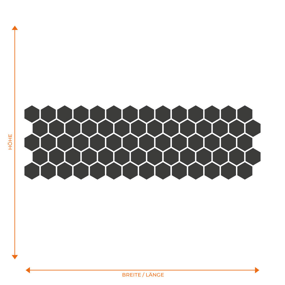 Hexagon Muster Folienschnitt Fahrzeugaufkleber mit Farbauswahl und in Wunschgröße von STICKYHUGO