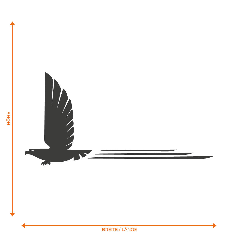 Fliegender Adler Folienschnitt Fahrzeugaufkleber mit Farbauswahl und in Wunschgröße von STICKYHUGO