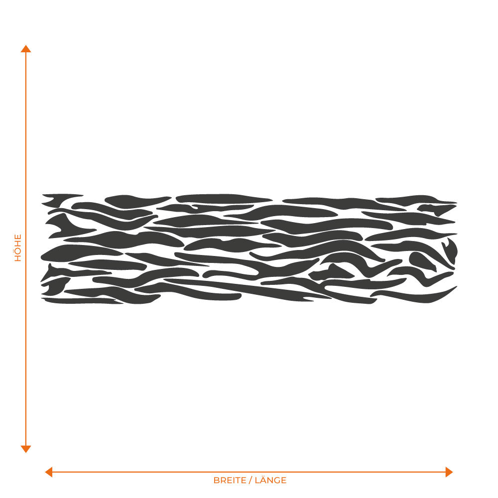 Zebra Streifen Folienschnitt Fahrzeugaufkleber mit Farbauswahl und in Wunschgröße von STICKYHUGO