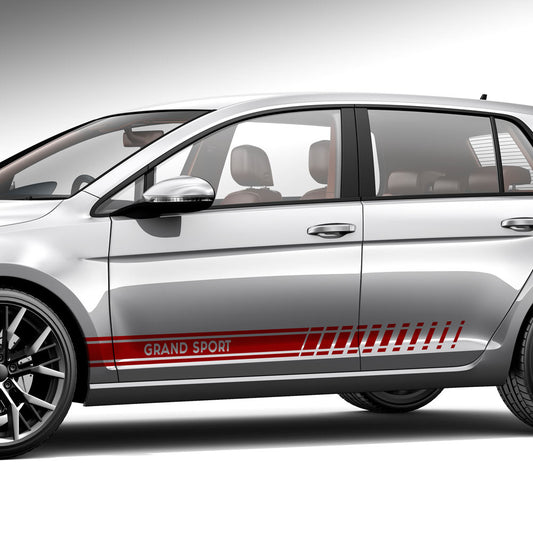 Auslaufende gestückelte Seitenstreifen