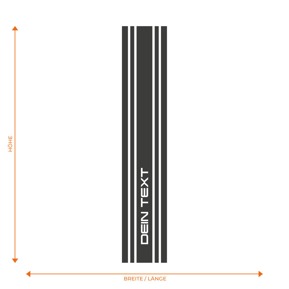 5-Linien Streifen mit Text