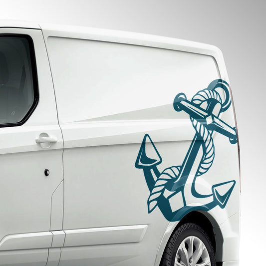 Anker mit Tau Folienschnitt Fahrzeugaufkleber mit Farbauswahl und in Wunschgröße von STICKYHUGO