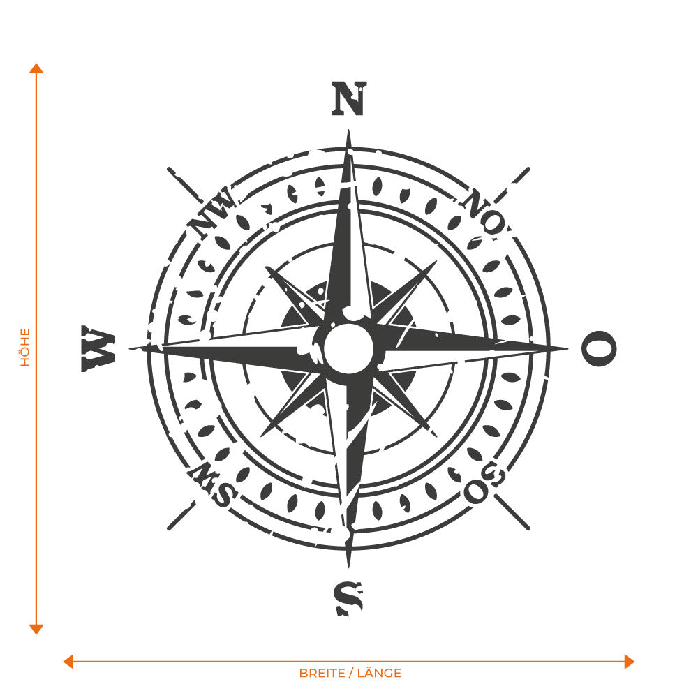 Abgenutzter Kompass