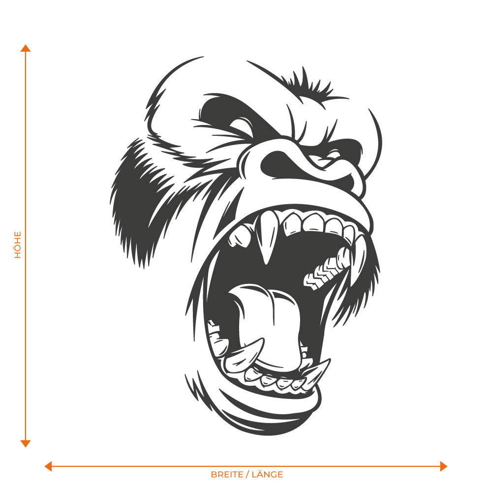 Brüllender Gorilla