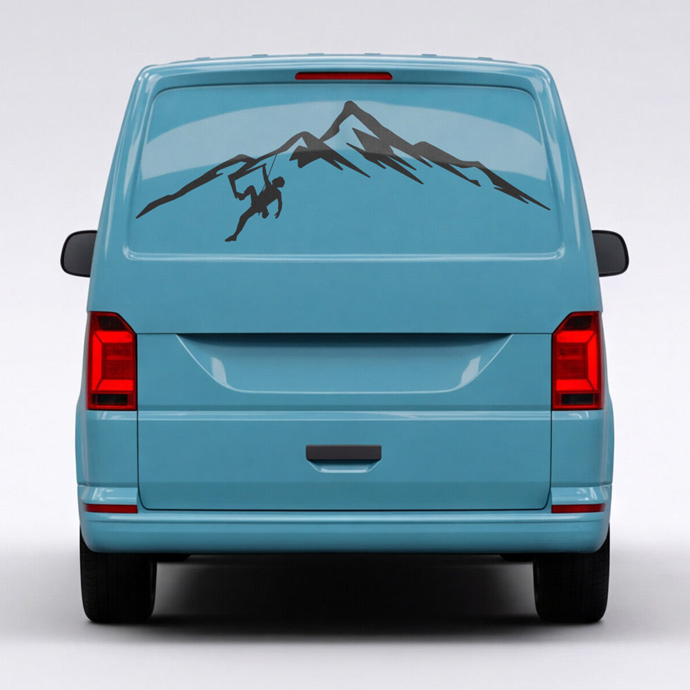 Kletterer Bergsilhouette
