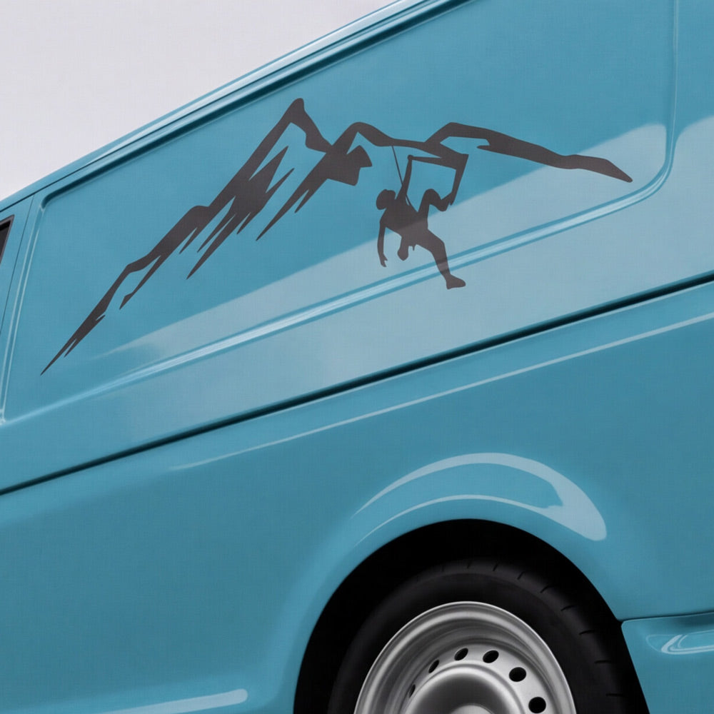 Kletterer Bergsilhouette