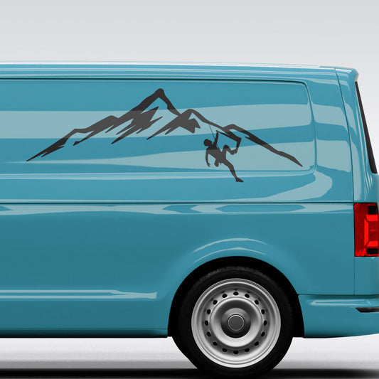 Kletterer Bergsilhouette