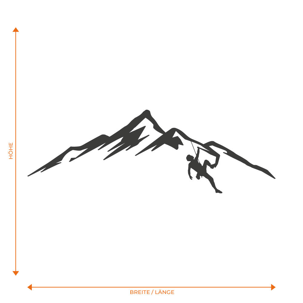 Kletterer Bergsilhouette