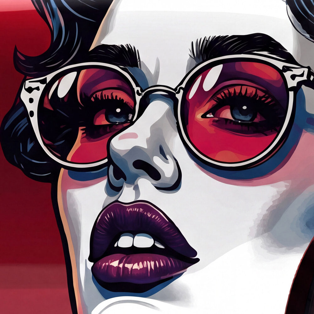 Pop Art Frau Digitaldruck Fahrzeugaufkleber in Wunschgröße von STICKYHUGO