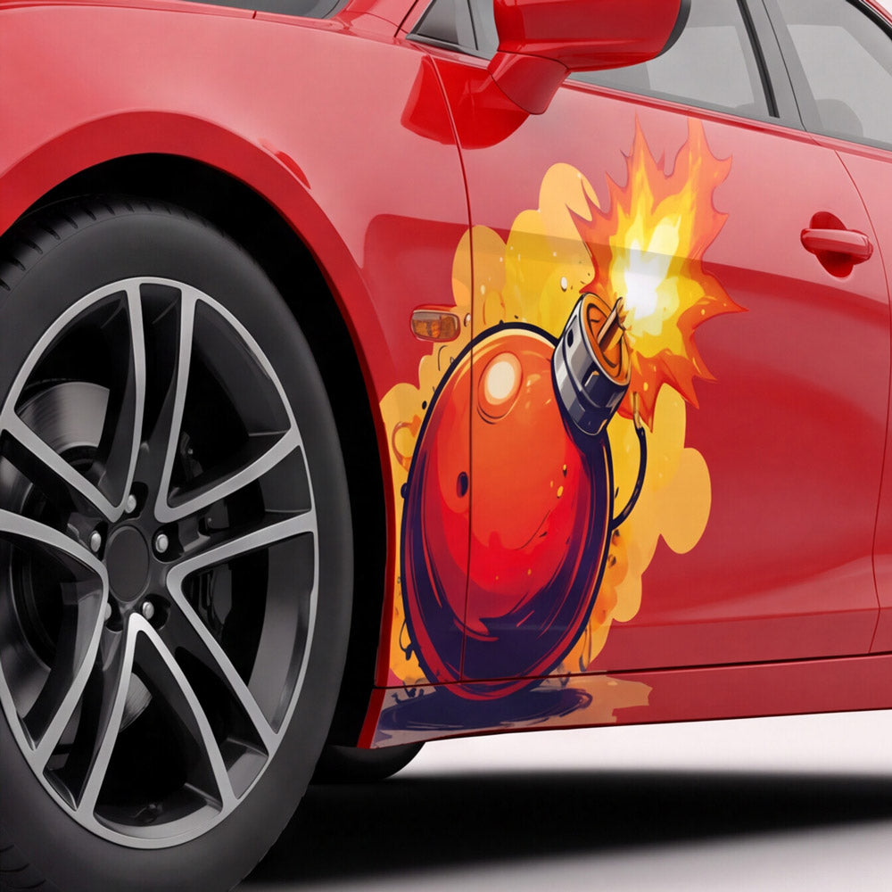 Cherry Bomb Digitaldruck Fahrzeugaufkleber in Wunschgröße von STICKYHUGO