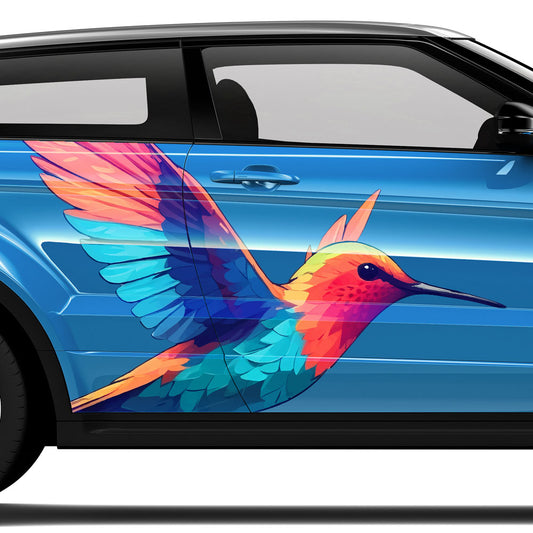 Leuchtender Kolibri Digitaldruck Fahrzeugaufkleber in Wunschgröße von STICKYHUGO