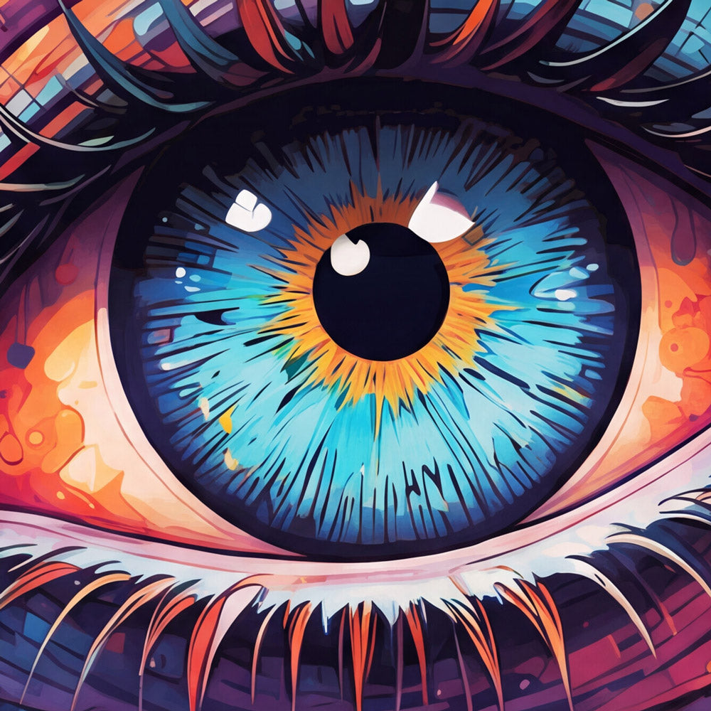 Buntes Auge