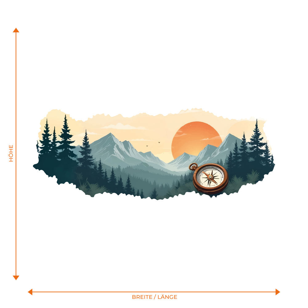 Berglandschaft mit Kompass