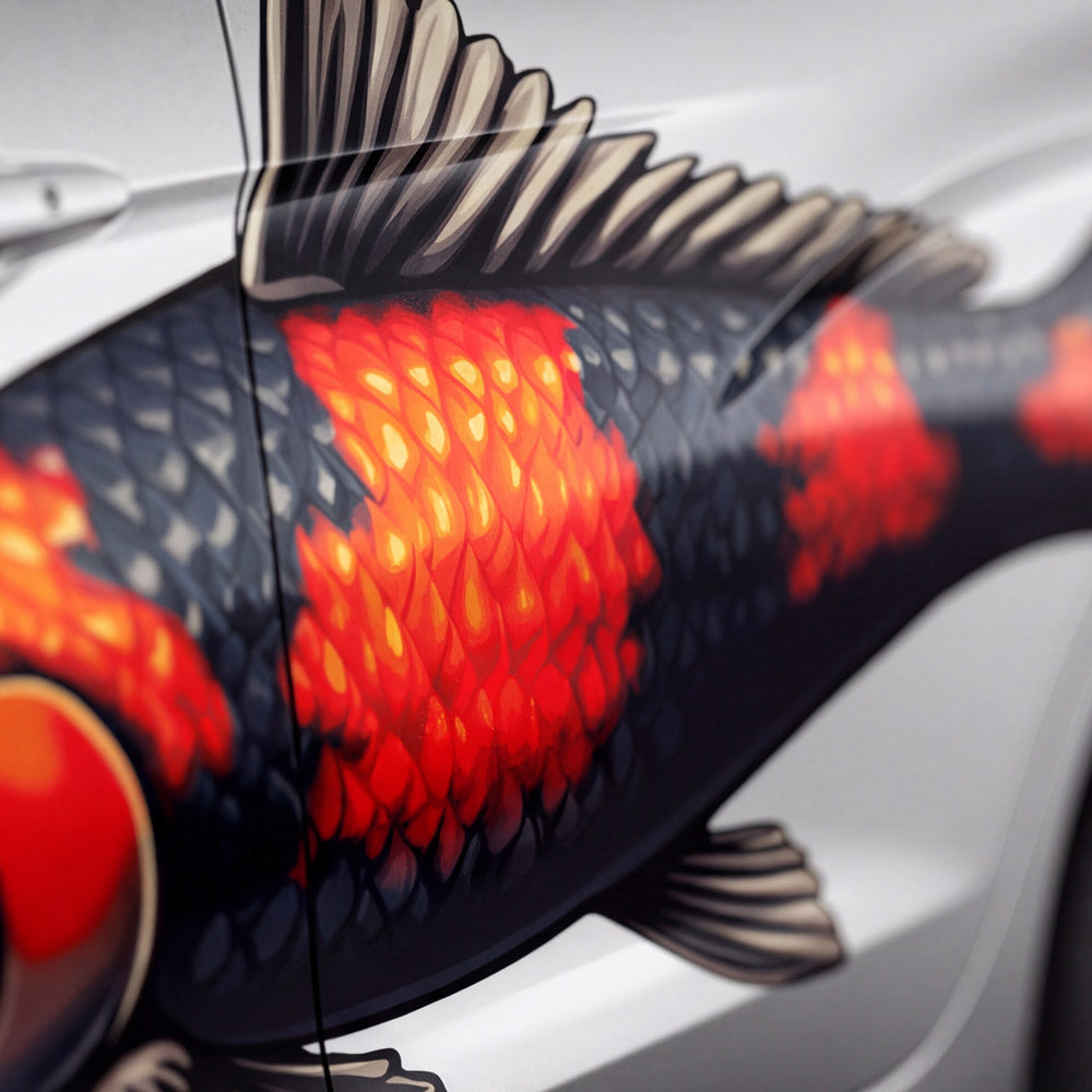 Leuchtender Koi Karpfen