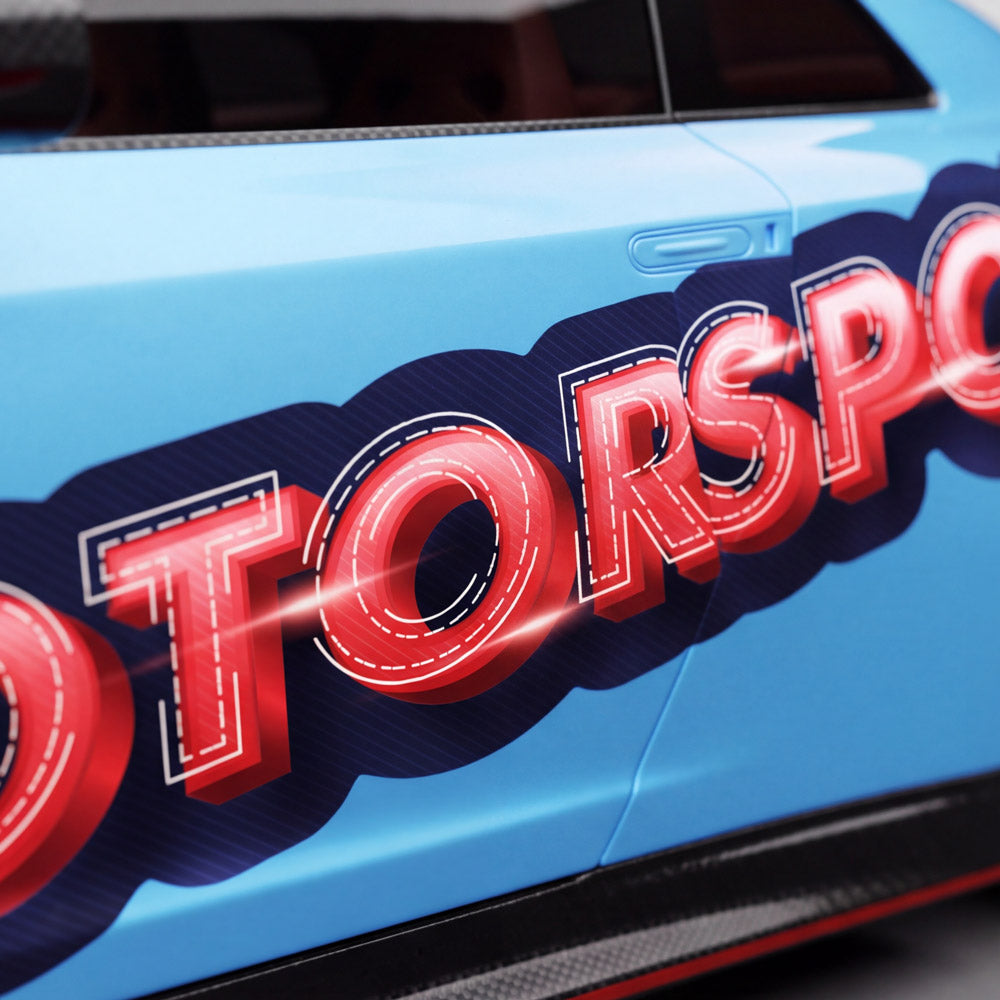 Leuchtender Motorsport Text